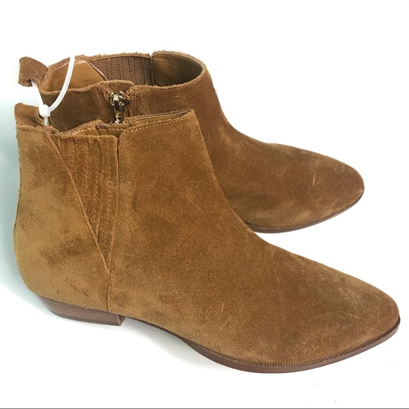 Ivanka Trump Shoes - Ivanka Trump Cognac Suede Ankle Boots Size 6.5 New